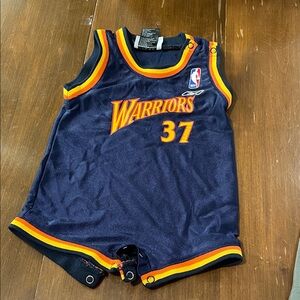 Warriors Kids Basketball Jersey - Navy